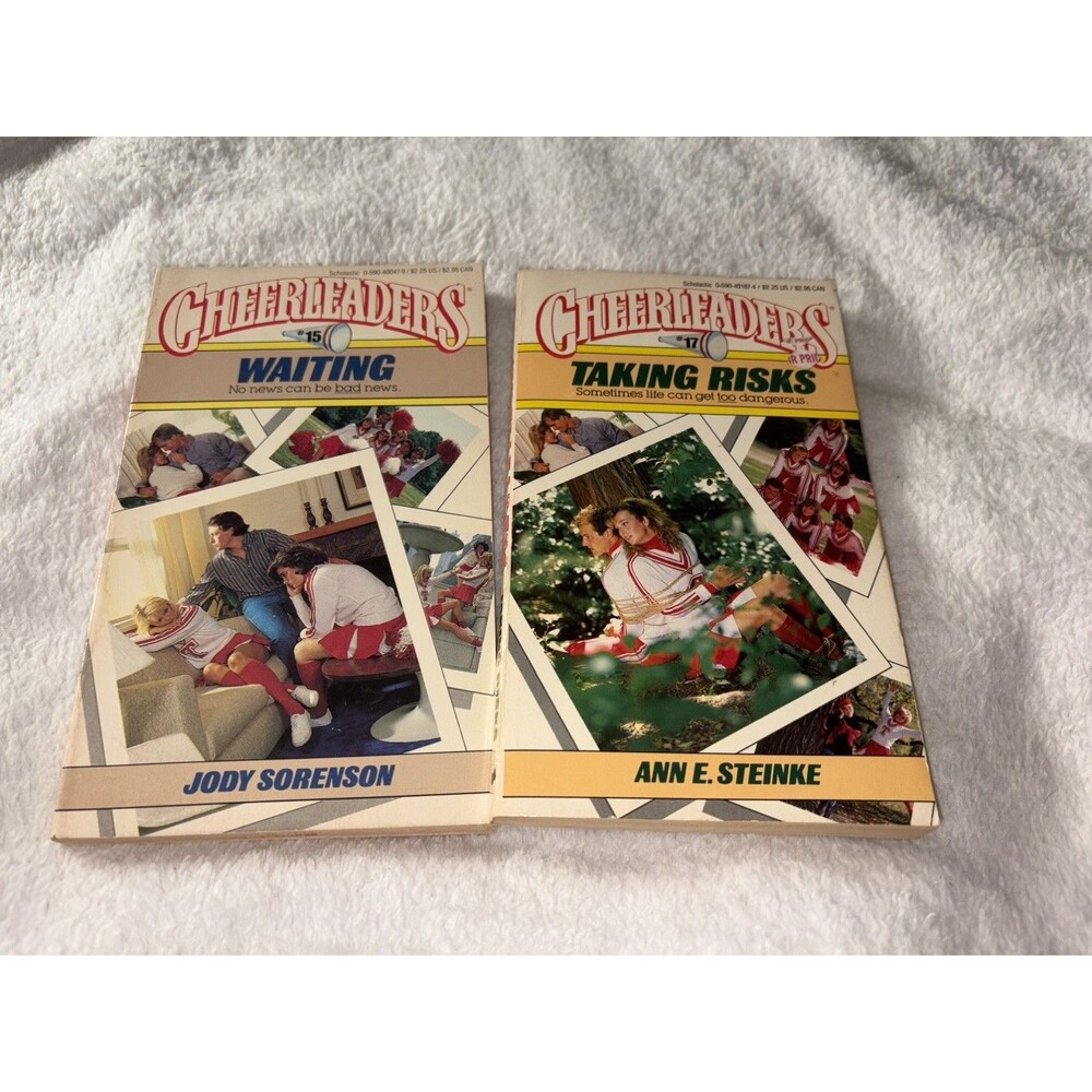 Cheerleaders: Taking Risks Waiting 15 17 book lot of two teen vintage 80s